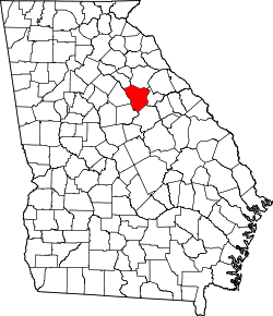Karte von Greene County innerhalb von Georgia