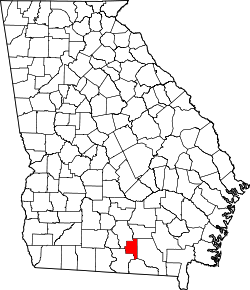Karte von Lanier County innerhalb von Georgia