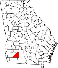 Karte von Mitchell County innerhalb von Georgia
