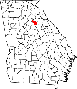 Karte von Oconee County innerhalb von Georgia
