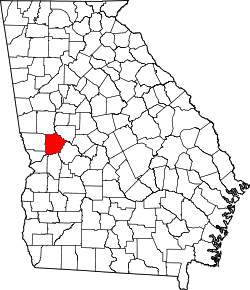 Karte von Talbot County innerhalb von Georgia