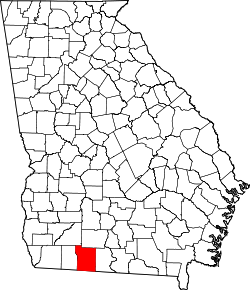 Karte von Thomas County innerhalb von Georgia