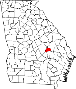Karte von Treutlen County innerhalb von Georgia