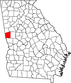 Karte von Troup County innerhalb von Georgia