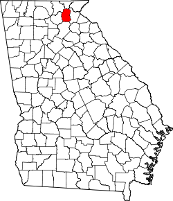 Karte von White County innerhalb von Georgia