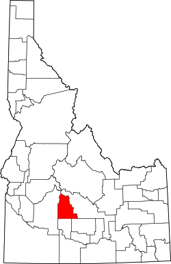 Karte von Camas County innerhalb von Idaho