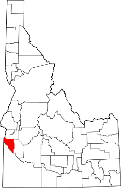 Karte von Canyon County innerhalb von Idaho