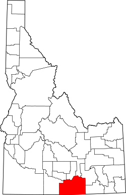 Karte von Cassia County innerhalb von Idaho