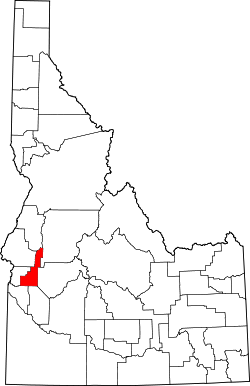 Karte von Gem County innerhalb von Idaho