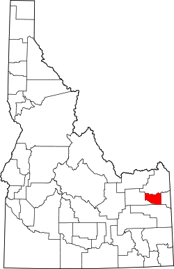 Karte von Madison County innerhalb von Idaho