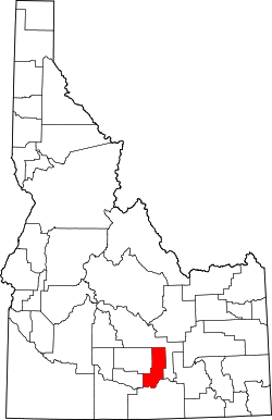 Karte von Minidoka County innerhalb von Idaho