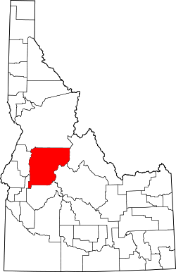 Karte von Valley County innerhalb von Idaho