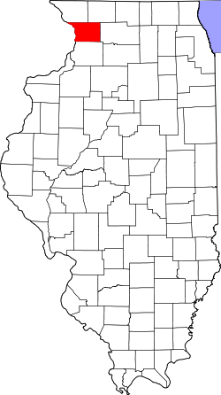 Karte von Carroll County innerhalb von Illinois