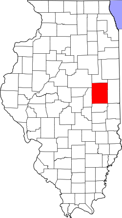 Karte von Champaign County innerhalb von Illinois
