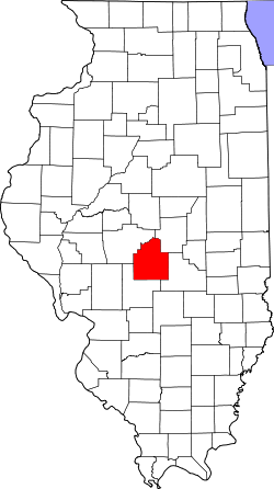 Karte von Christian County innerhalb von Illinois