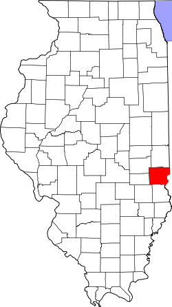 Karte von Clark County innerhalb von Illinois