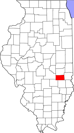 Karte von Cumberland County innerhalb von Illinois