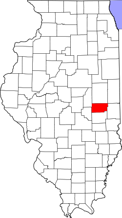 Karte von Douglas County innerhalb von Illinois