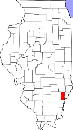 Karte von Edwards County innerhalb von Illinois