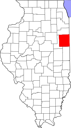 Karte von Iroquois County innerhalb von Illinois