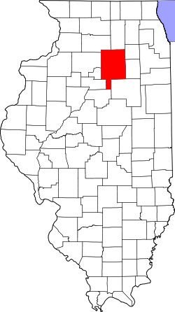Karte von LaSalle County innerhalb von Illinois