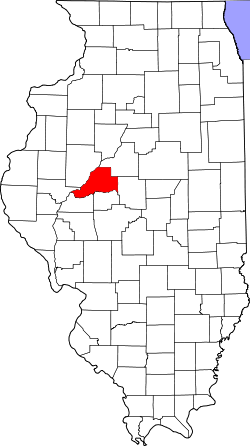 Karte von Mason County innerhalb von Illinois
