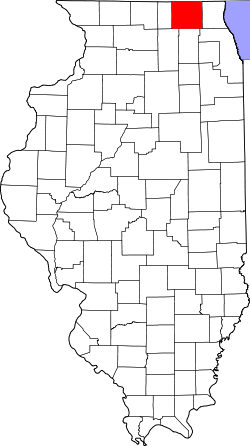 Karte von McHenry County innerhalb von Illinois