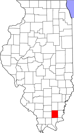 Karte von Saline County innerhalb von Illinois