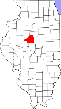 Karte von Tazewell County innerhalb von Illinois