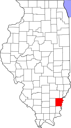 Karte von White County innerhalb von Illinois