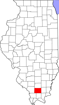 Karte von Williamson County innerhalb von Illinois