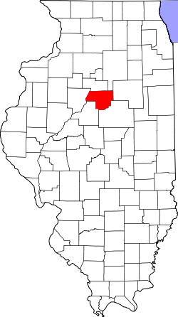 Karte von Woodford County innerhalb von Illinois