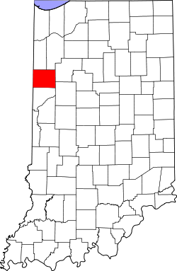 Karte von Benton County innerhalb von Indiana