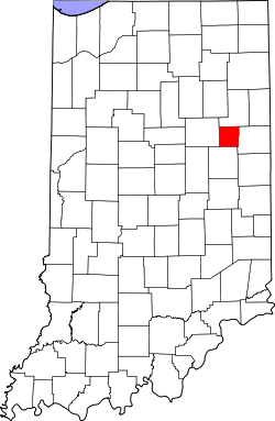 Karte von Blackford County innerhalb von Indiana