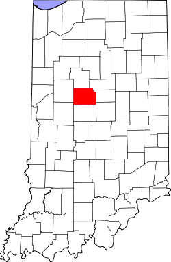 Karte von Clinton County innerhalb von Indiana