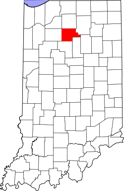 Karte von Fulton County innerhalb von Indiana