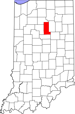 Karte von Miami County innerhalb von Indiana