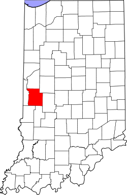 Karte von Parke County innerhalb von Indiana