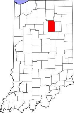 Karte von Wabash County innerhalb von Indiana