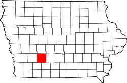 Karte von Adair County innerhalb von Iowa