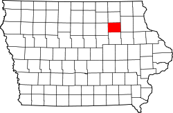 Karte von Bremer County innerhalb von Iowa