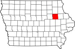 Karte von Buchanan County innerhalb von Iowa