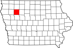 Karte von Buena Vista County innerhalb von Iowa