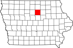 Karte von Franklin County innerhalb von Iowa