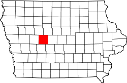 Karte von Greene County innerhalb von Iowa