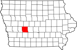 Karte von Guthrie County innerhalb von Iowa