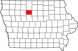 Karte von Humboldt County innerhalb von Iowa