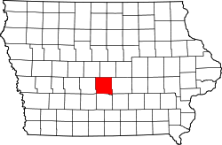 Karte von Polk County innerhalb von Iowa