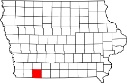 Karte von Taylor County innerhalb von Iowa