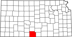 Karte von Barber County innerhalb von Kansas